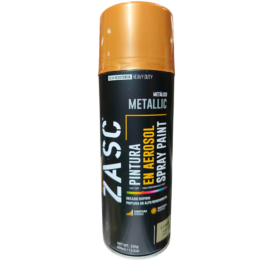 Aerosol metálico dorado 400ml ZASC