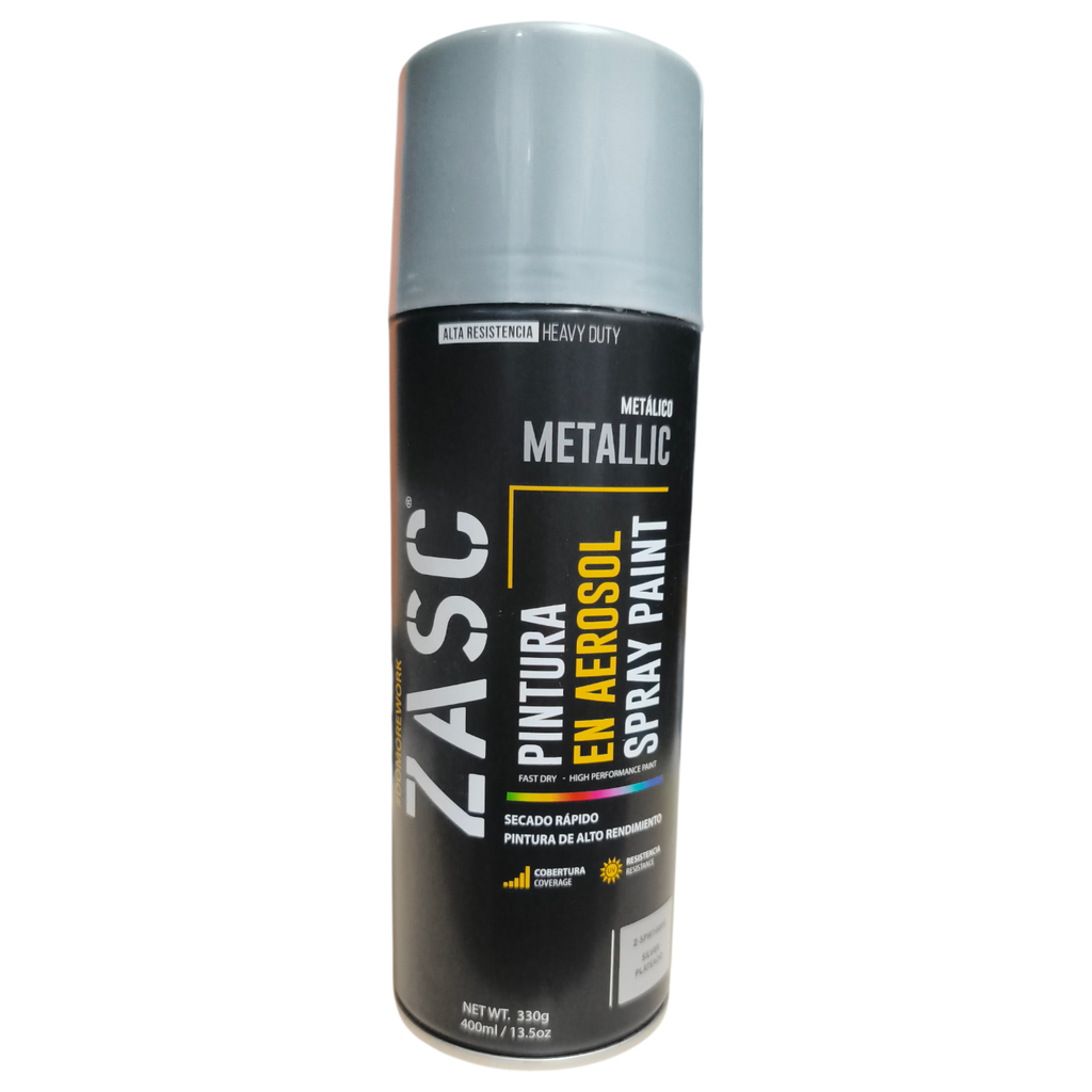 Aerosol metalico plateado 400ml ZASC