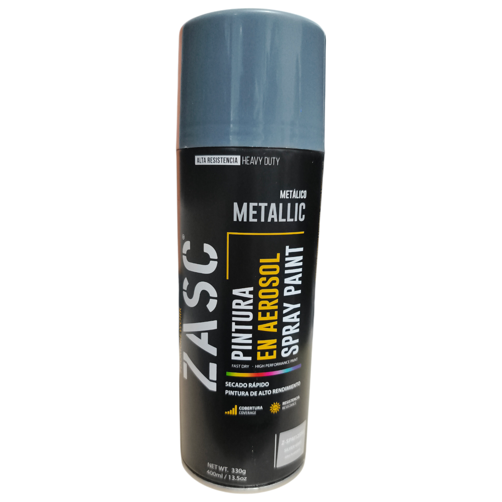 Aerosol metálico gris plateado 400ml ZASC
