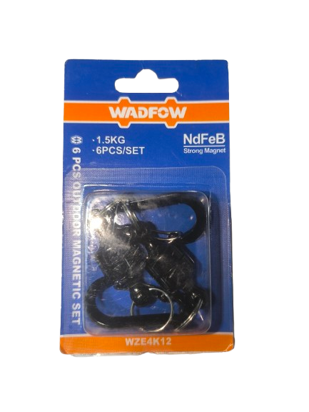 Imanes neodimio de soporte con llavero WADFOW (Set 6pz)