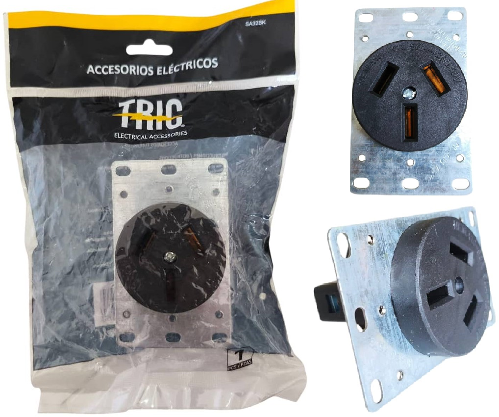 Tomacorriente empotrar trifásico ac125-250v 50a TRIC