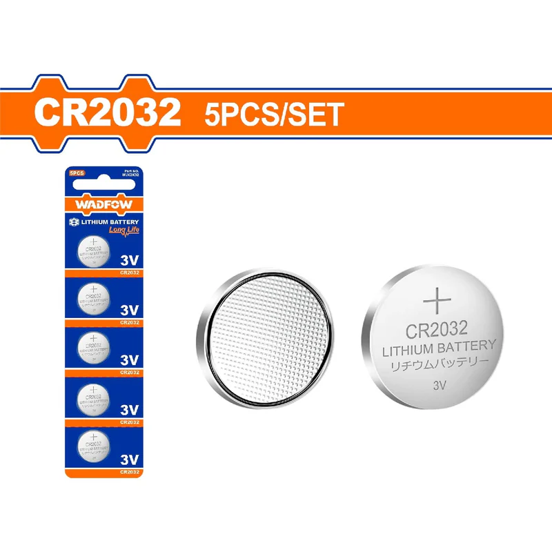 Bateria alcalina cr2032 WADFOW (Set 5 piezas)