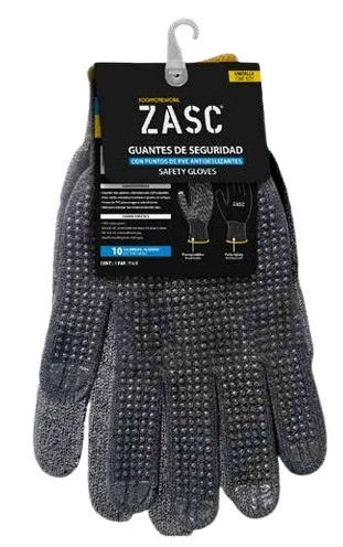 Guante de algodón con puntos pvc ZASC (par) (talla única)