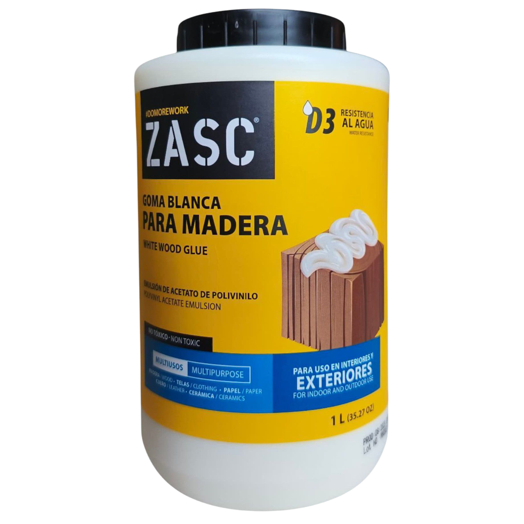 Pega blanca multiuso para madera ZASC (Litro)