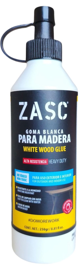 Pega blanca multiuso para madera ZASC (250ml)
