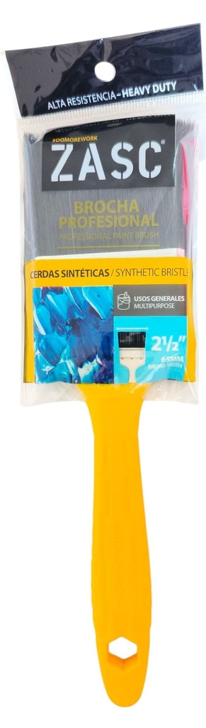 Brocha cerdas sintéticas negra 2,5" ZASC