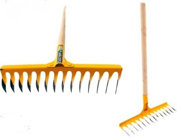 Rastrillo metálico 14 dientes ZASC (incluye cabo de madera)