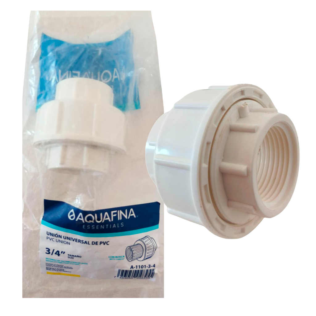 Unión universal pvc hr3/4" x hr3/4" AQUAFINA