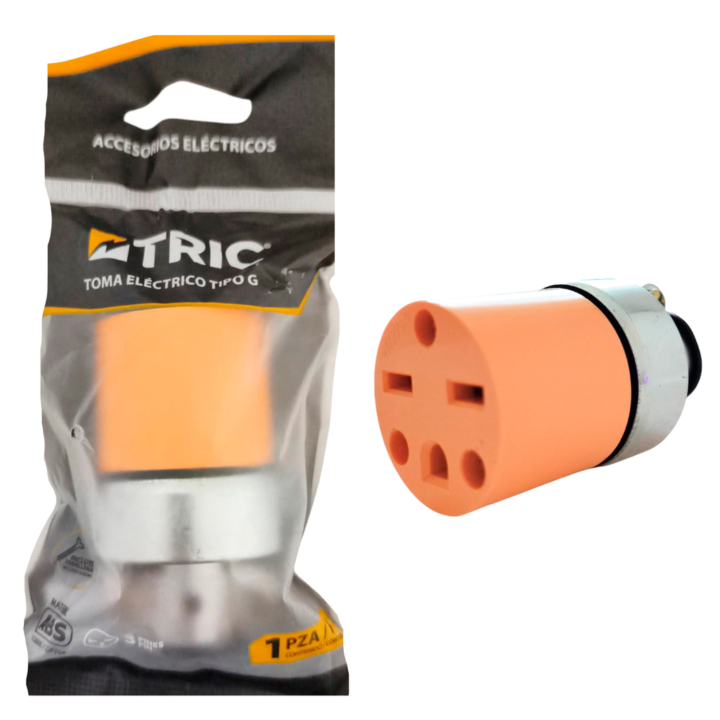 Tomacorriente aéreo ac250v 15a TRIC (tipo chino)