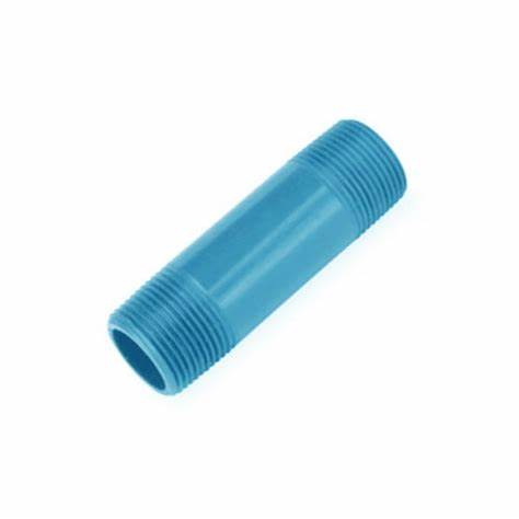 Niple plástico 1/2" x 4" azul GRIVEN (Por unidad)