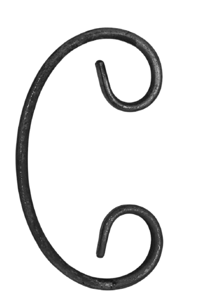 Accesorio tipo c 12x6 130x75mm HIERRO FORJADO