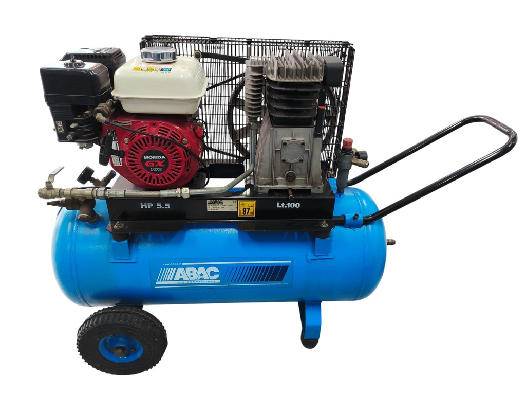 Compresor 5.5 hp 100 litros ABAC (motor gasolina)
