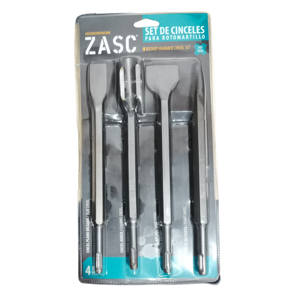 Cincel para rotomartillo sds ZASC (set 4pz)