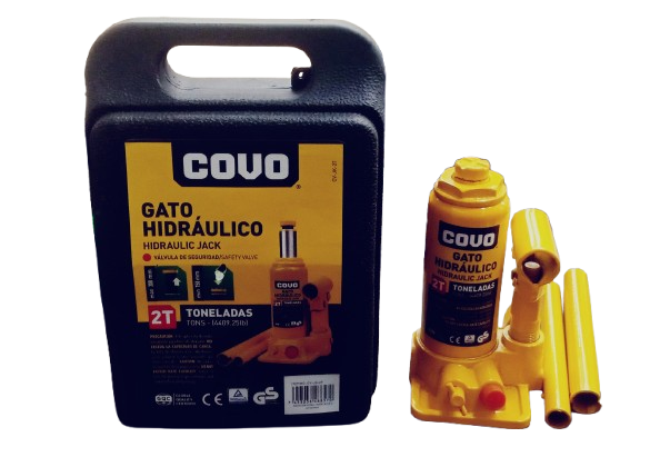 Gato hidráulico tipo botella 2 toneladas COVO