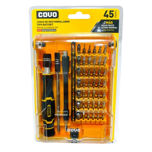 Destornillador tipo rachet COVO (set 45pz)