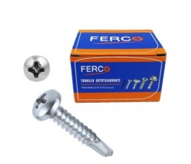 Tornillo autoroscante cabeza pan #8 x 1.1/2" FERCO (140pz)