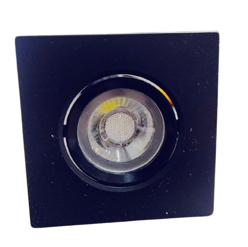 Lampara led cuadrada empotrar 3w ac85-265v 6400k ANGEL LIGHT (negra)