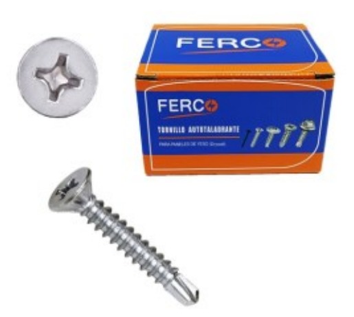 Tornillo autoroscante cabeza plana #8 x 1" FERCO (250pz)