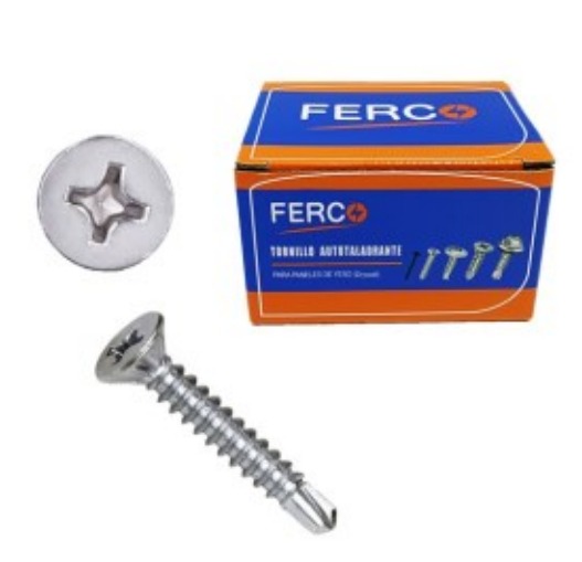 Tornillo autoroscante cabeza plana #8 x 2" FERCO (125pz)
