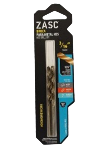 Mecha para metal 3/16" (Set 2pzas) ZASC