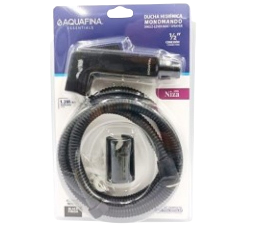 Ducha telefono plastica Negra Niza (1.2mts) AQUAFINA