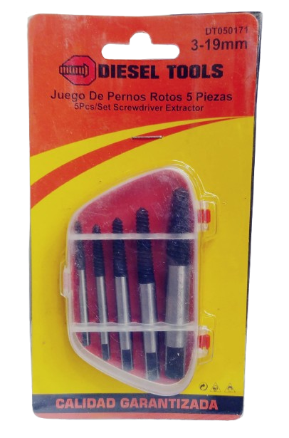 Extractor de tornillo DIESEL TOOLS (set 5pz)