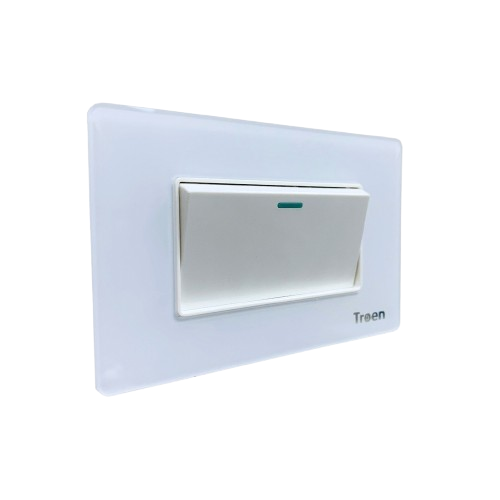 Interruptor individual 3Vias 127-250V/ 10A TROEN (Acrilico blanco)