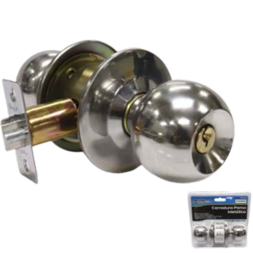 Cerradura de pomo cromado BRUFER (dormitorio)