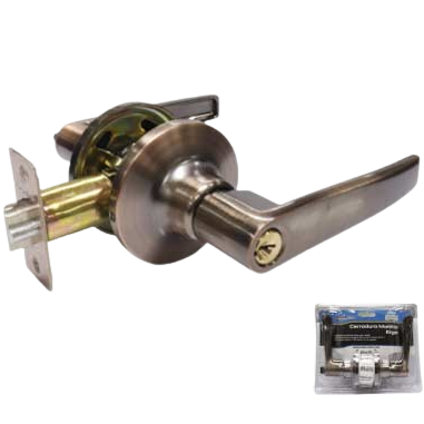 Cerradura manilla recta antique brass BRUFER (dormitorio)