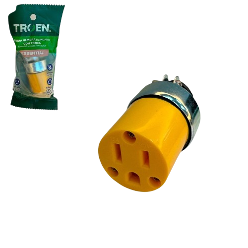Toma corriente individual blindado c/tierra 125V / 15A TROEN