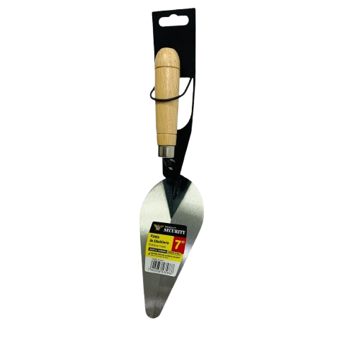 Cuchara albañil 7" mango madera SECURITY