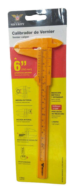 Vernier digital milimétrico 6'' SECURITY (Plastico)