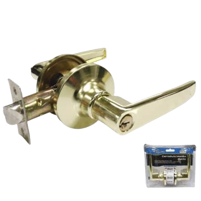 Cerradura manilla recta dorada BRUFER (dormitorio)