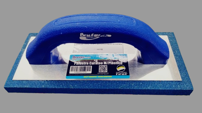 Palustra de carateo 9"x 4"x 5/8" mango plastico BRUFER