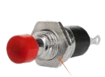 Switch mini pulsador rojo on-off redondo 2 pin OK PRODUCTS (3A/125V)