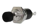 Switch mini pulsador negro on-off redondo 2 pin OK PRODUCTS (3A/125V)