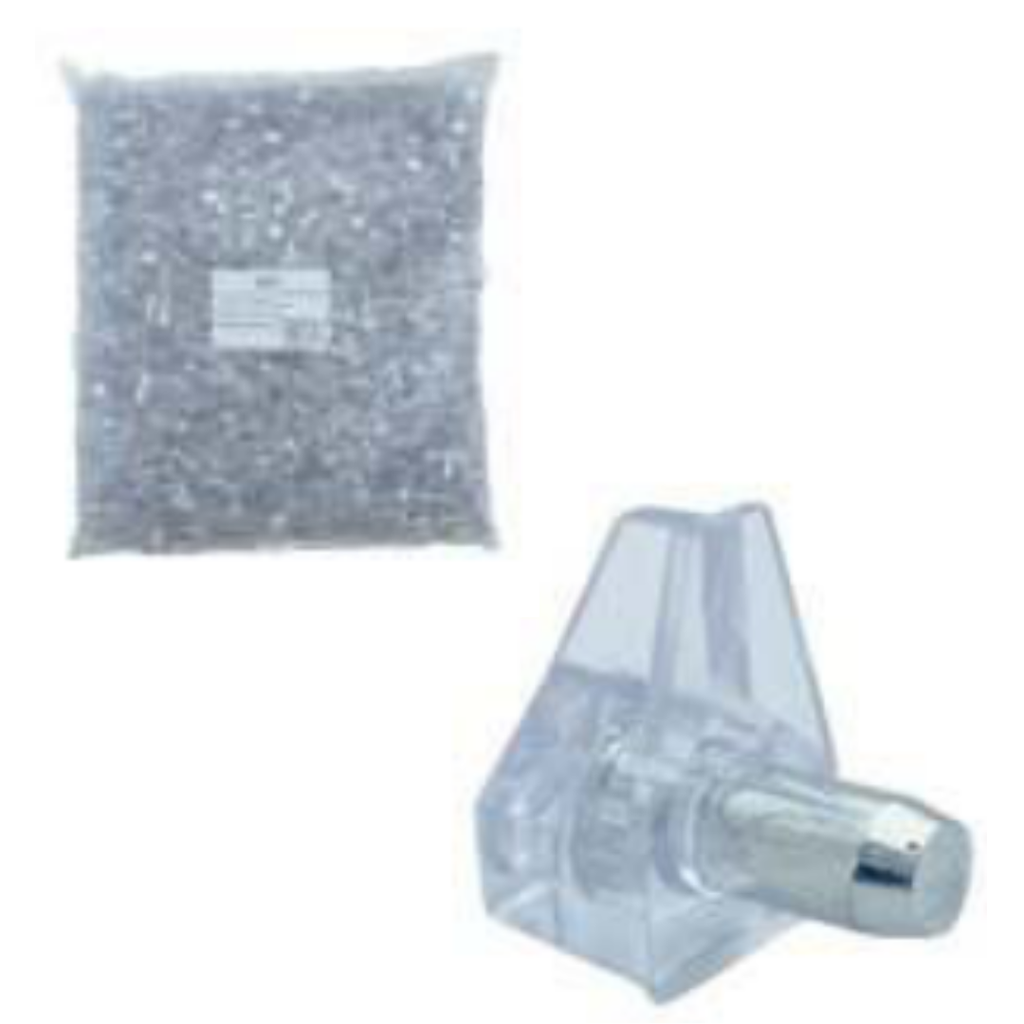 Soporte de estante traslucido VERT (set 1000pz)