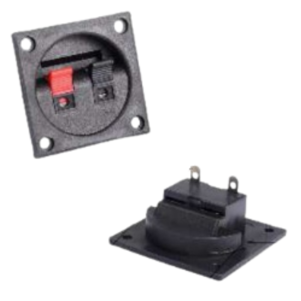 Conector terminal rápido d/altavoz 2 vías cuadrado 3amp awg16-24