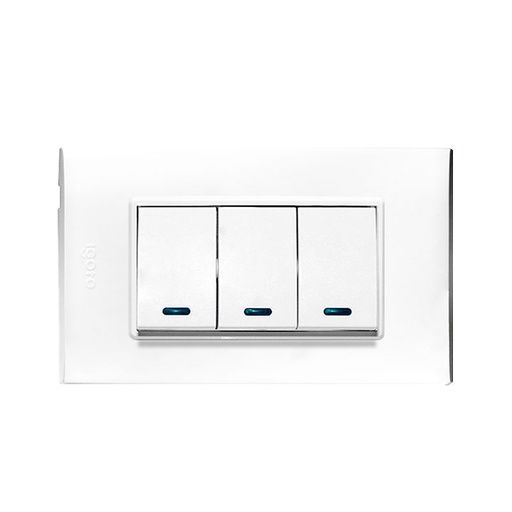[B516-W] Interruptor triple IGOTO (serie b)