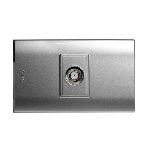 [B302-S] Toma para conector coaxial tv IGOTO (serie b silver)