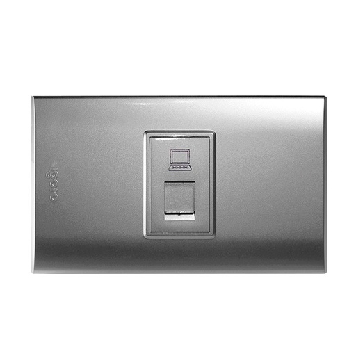 [B408-S] Toma para conector rj45 redes IGOTO (serie b silver)