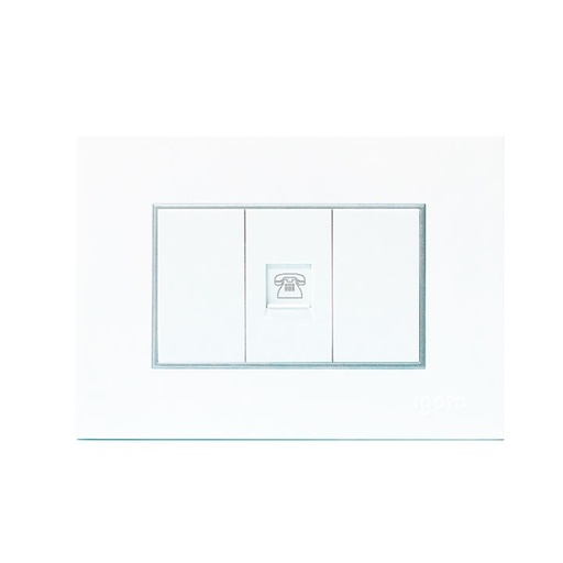 [Z402-W] Toma para conector rj11 telefono IGOTO (serie z white)