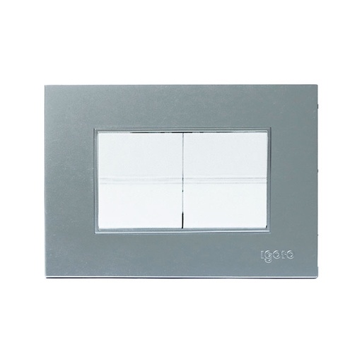 [Z514-S] Interruptor doble IGOTO (serie z silver)