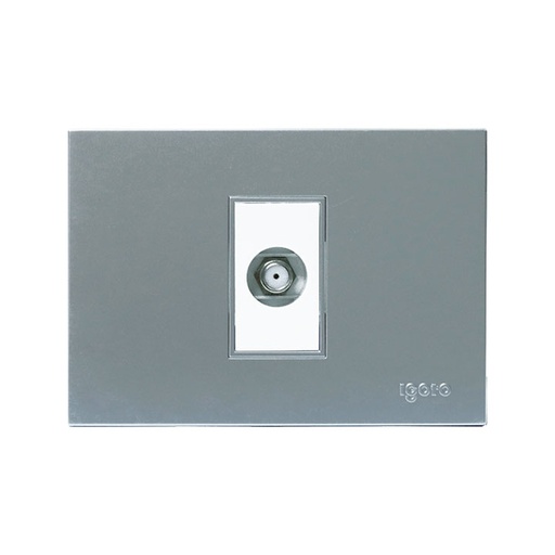[Z302-S] Toma para conector coaxial tv IGOTO (serie z silver)