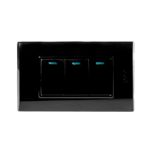 [B516-B] Interruptor triple IGOTO (serie b black)