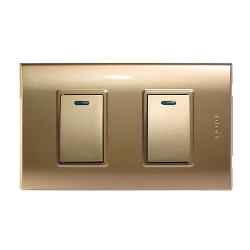 [B514S-G] Interruptor doble IGOTO (serie b gold)
