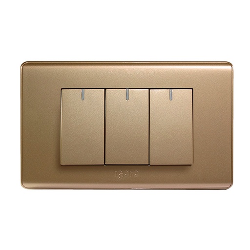 [A2032-G] Interruptor triple IGOTO (serie a20 gold)