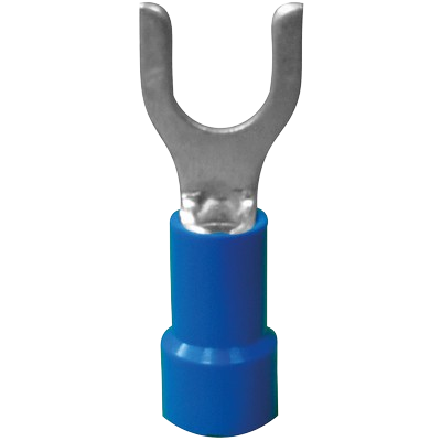 [CF-V-SV2-3.2] Terminal horquilla azul 16 A 14, D=3.2mm=1/8plg ANDELI (Por unidad)