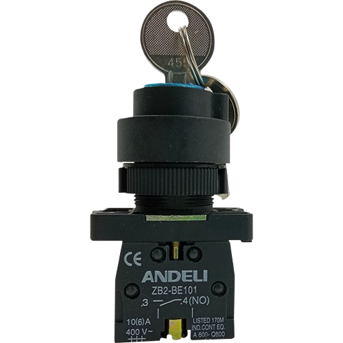[XB2-EG53] Interruptor 2 posiciones con llave 10a 400v ANDELI