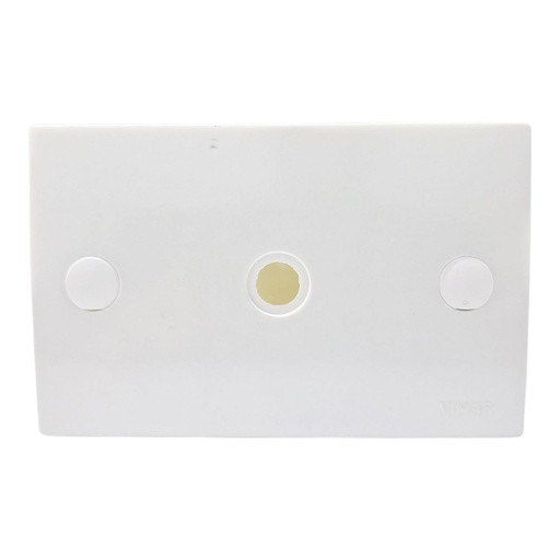 [06004] Tapa ciega 4'' x 2'' con hueco para cable VIMAR BLOCK